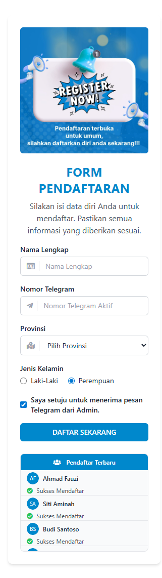 Daftar Sekarang V7