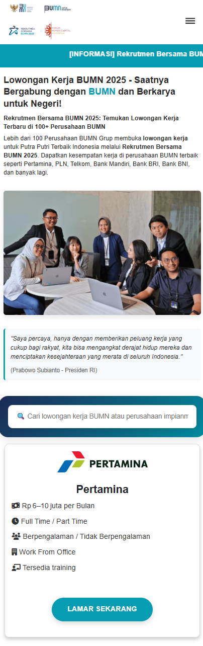 Lowongan BUMN