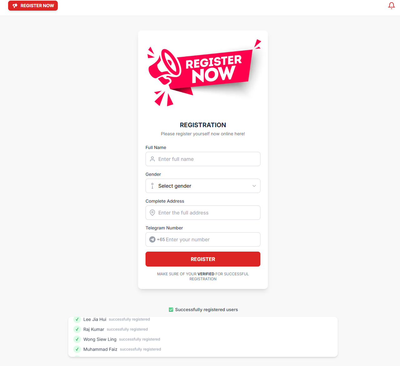 Singapura - Daftar Sekarang